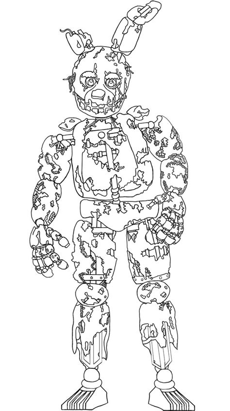 fnaf coloring pages springtrap